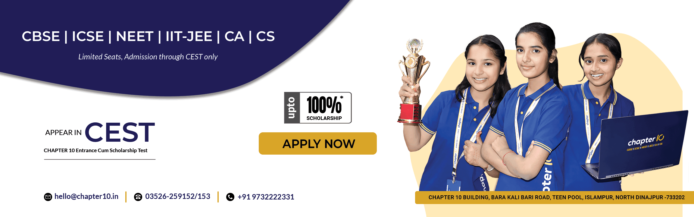 Chapter10 Admissions Open Banner